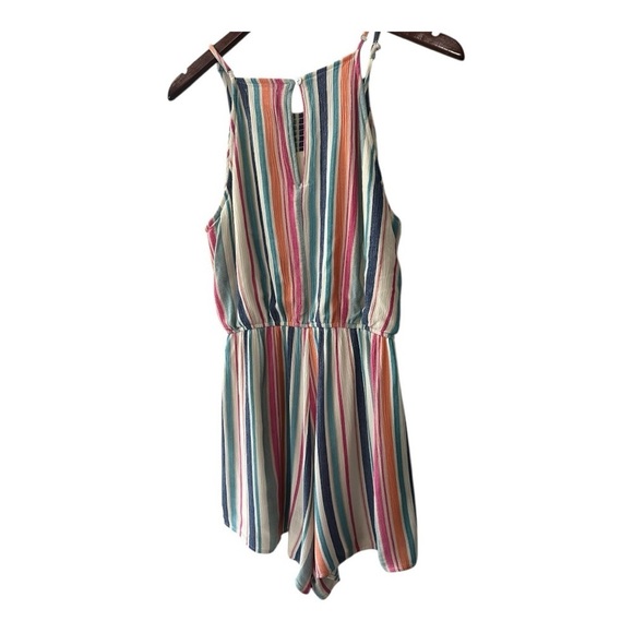 The Nines Multi Color Stripe Romper Size M Women NWOT - Picture 4 of 11
